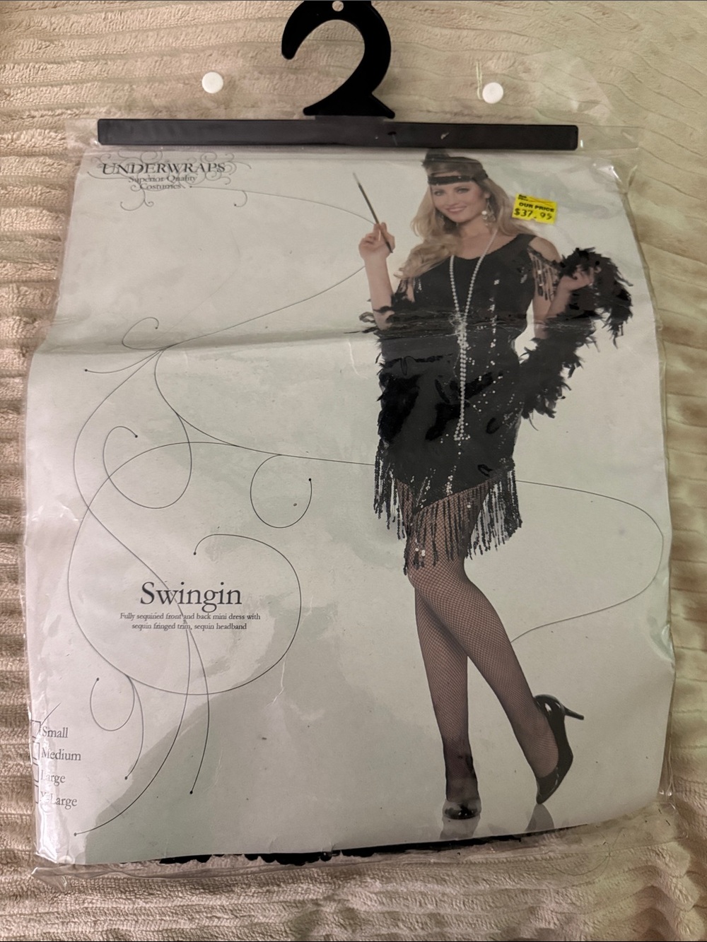 Swingin Black Flapper Costume Dress